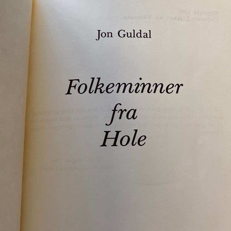 Folkeminner fra Hole