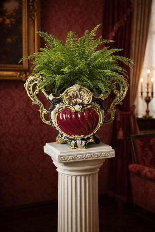 Majolika jardiniere, stor potteskjuler