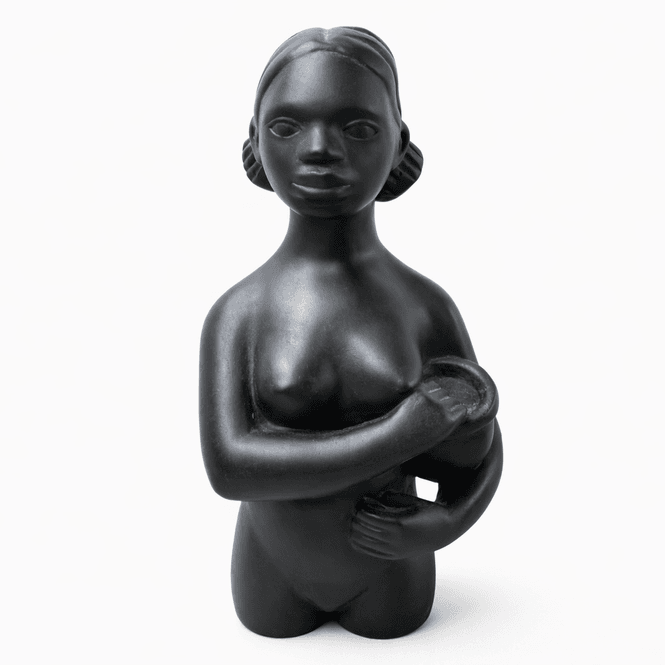 Hovedbilde Gipsfigur, afrikansk kvinne