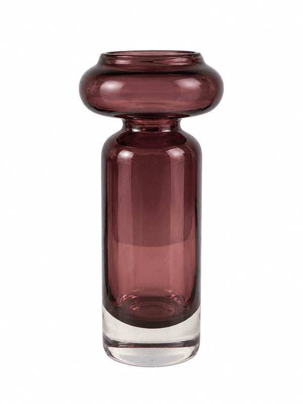 Ametystfarget vase fra Hadeland Glassverk