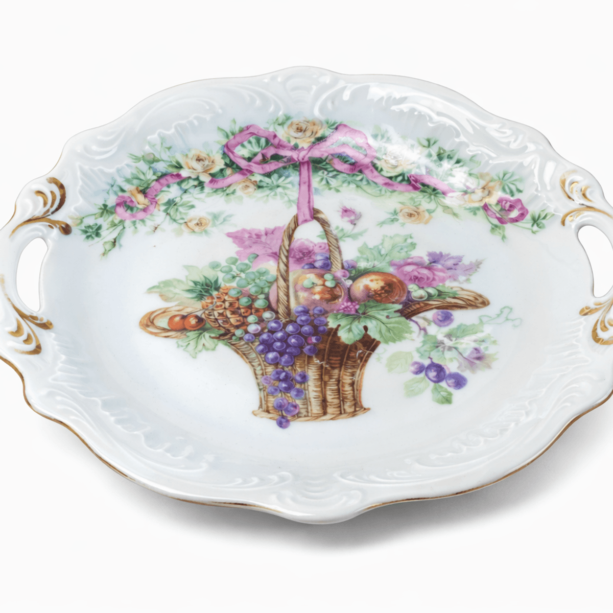 Porsgrund Porselen, fat med blomster