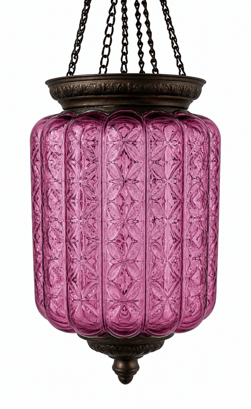 Antikk, rosa måneskinnslampe