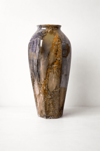 Hovedbilde Arabia, høy vase med lusterglassur