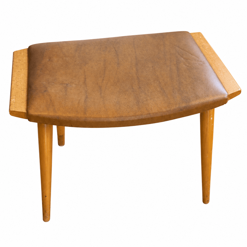 Retro krakk med brunt polstret sete