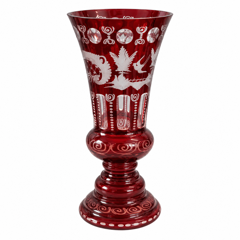 Bøhmisk krystallvase, 25 cm