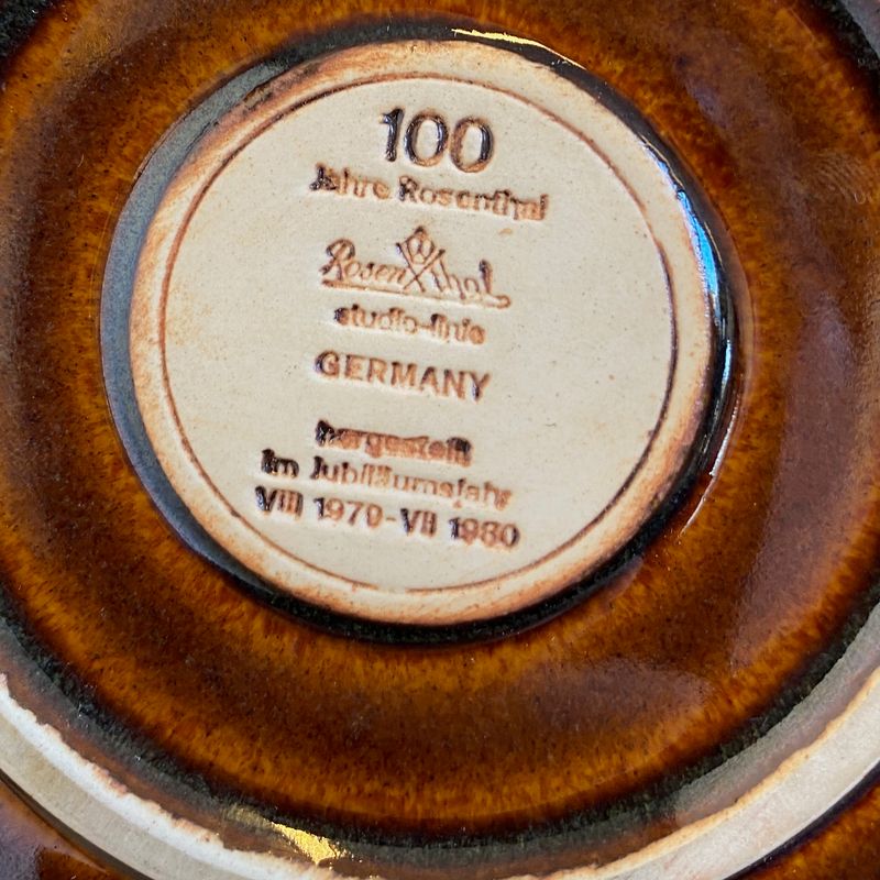 Rosenthal, svart og brun bolle